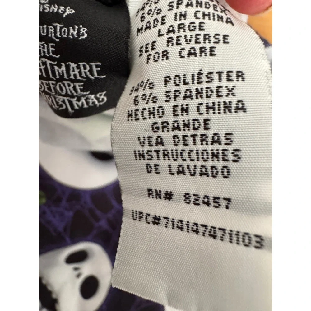Disney‎ Nightmare Before Christmas Jack Skellington Oogie Boogie Pajama Pants L - Picture 7 of 9